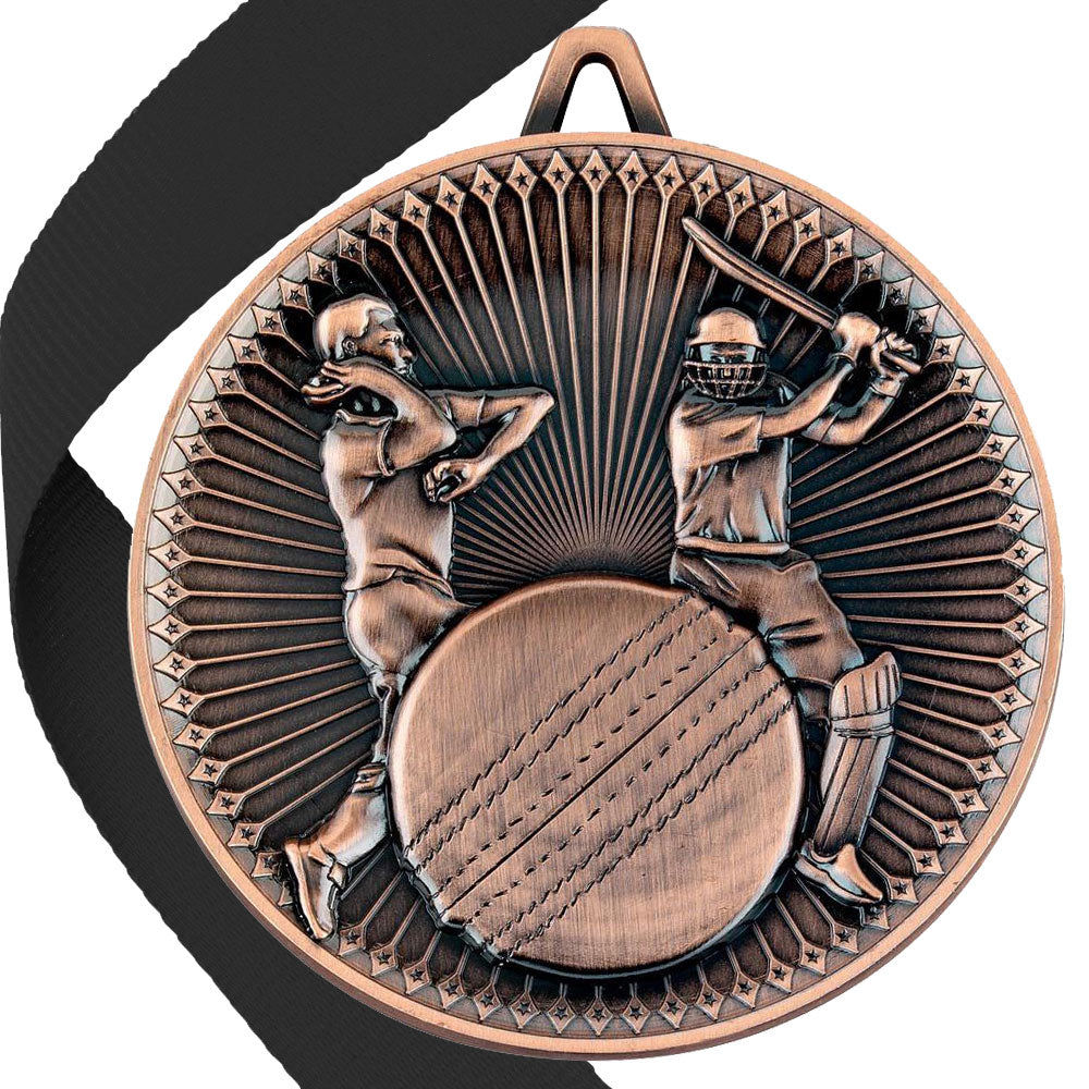 Cricket Antique 60mm Medal BW Trophies