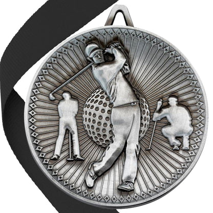 Golf Antique Style 60mm Medal