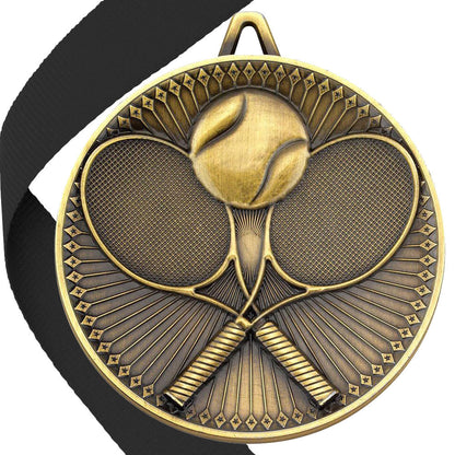 Tennis Antique 60mm Medal BW Trophies