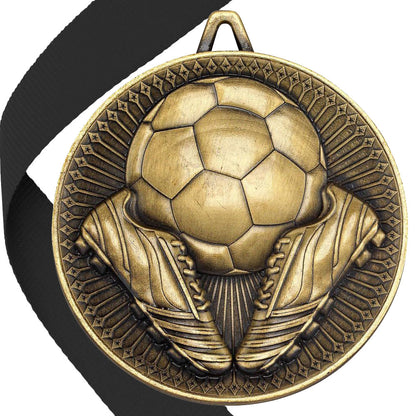 Football + Boots 60mm Medal