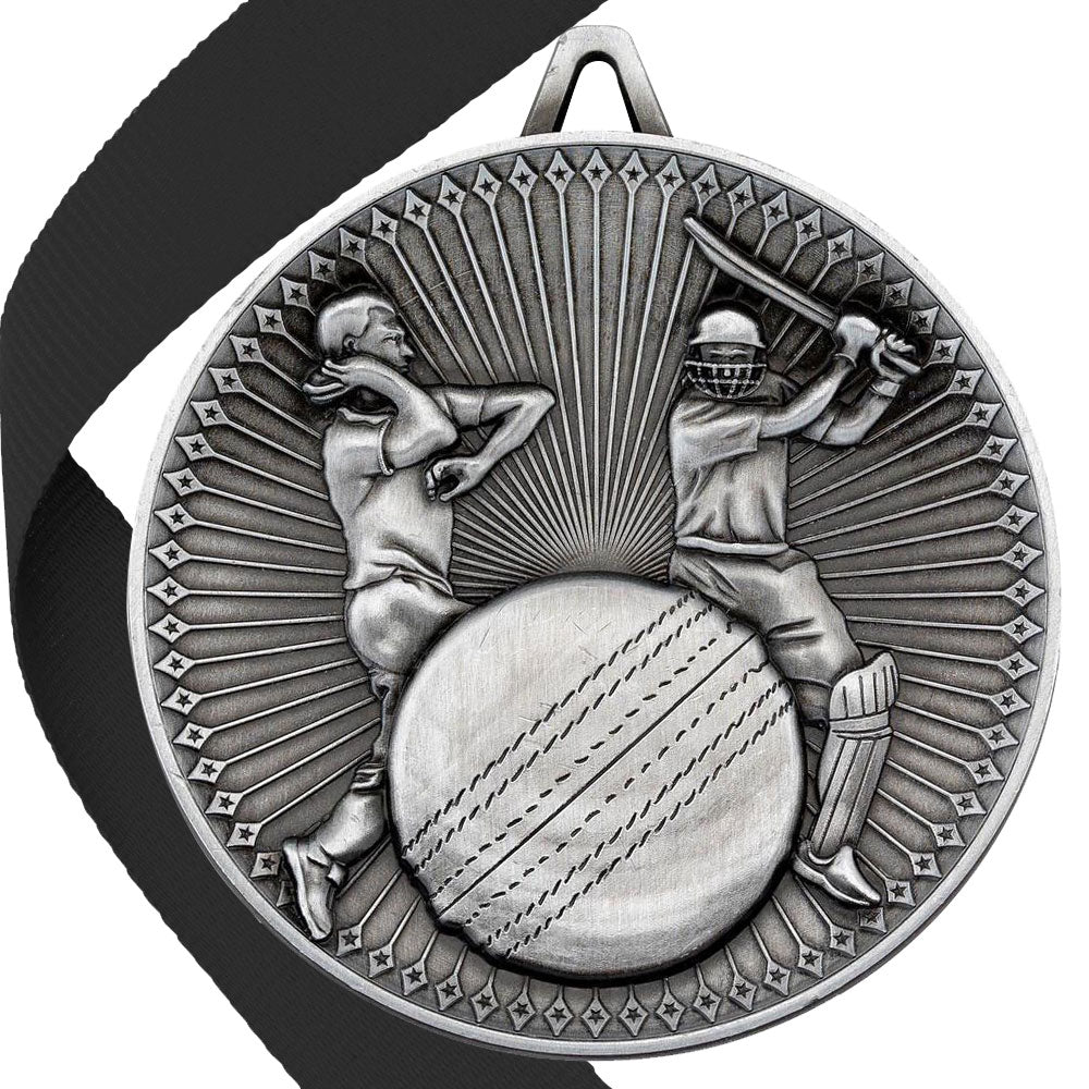 Cricket Antique 60mm Medal BW Trophies