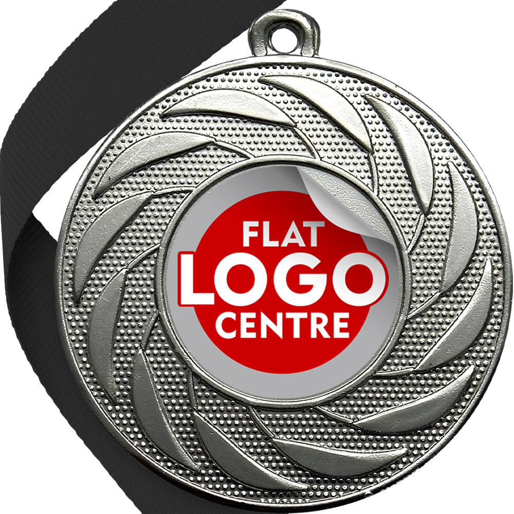 Spinner Design Medal flat centre - MINIMUM ORDER 100