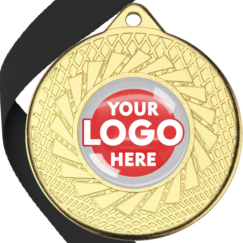 50mm Blade Design Wreath Medals on Ribbons