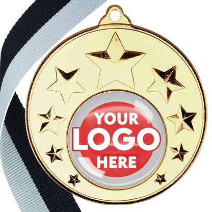 50mm Multi Star Medal on a Ribbon