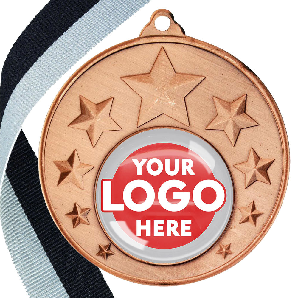 50mm Multi Star Medal on a Ribbon