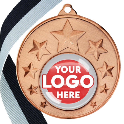 50mm Multi Star Medal on a Ribbon