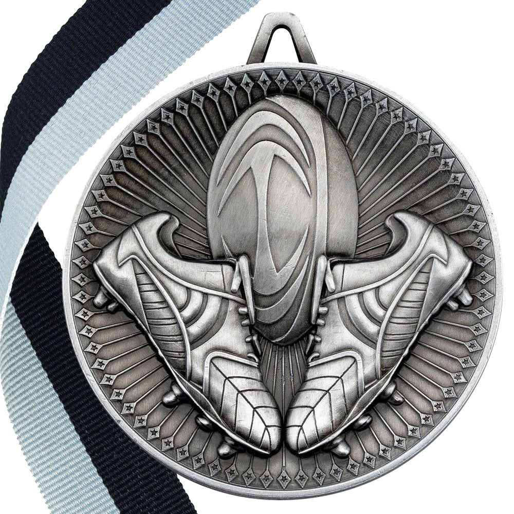 Rugby Antique Style 60mm Medal BW Trophies