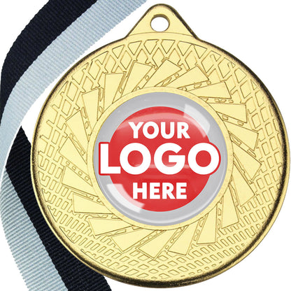 50mm Blade Design Wreath Medals on Ribbons