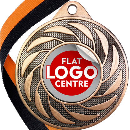 Spinner Design Medal flat centre - MINIMUM ORDER 100