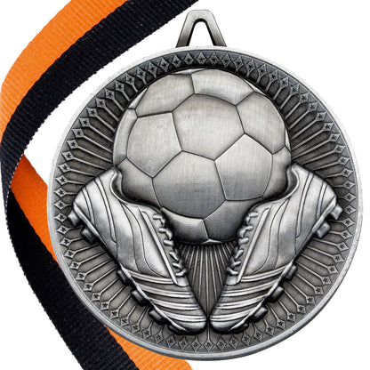Football + Boots 60mm Medal