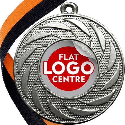 Spinner Design Medal flat centre - MINIMUM ORDER 100