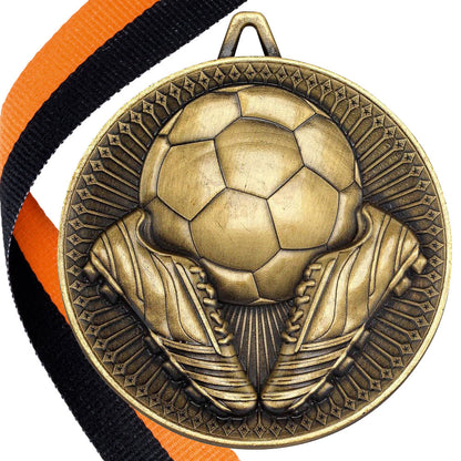 Football + Boots 60mm Medal
