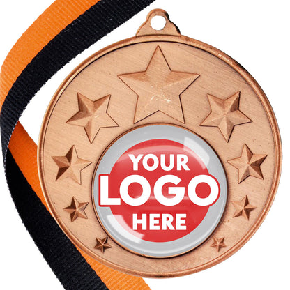 50mm Multi Star Medal on a Ribbon