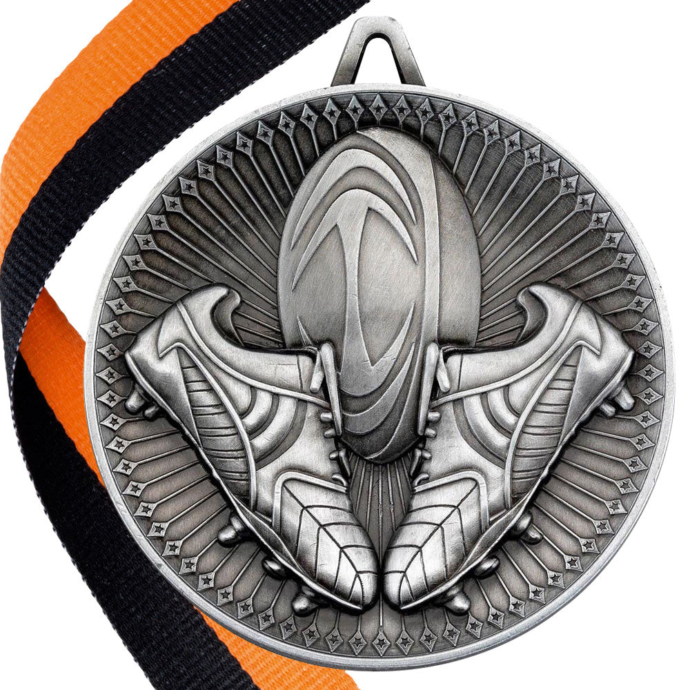 Rugby Antique Style 60mm Medal BW Trophies
