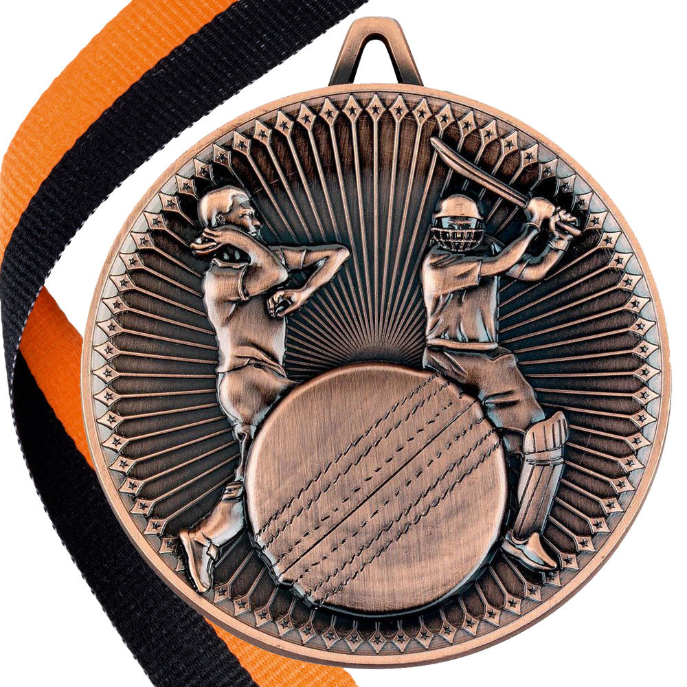 Cricket Antique 60mm Medal BW Trophies