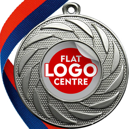 Spinner Design Medal flat centre - MINIMUM ORDER 100