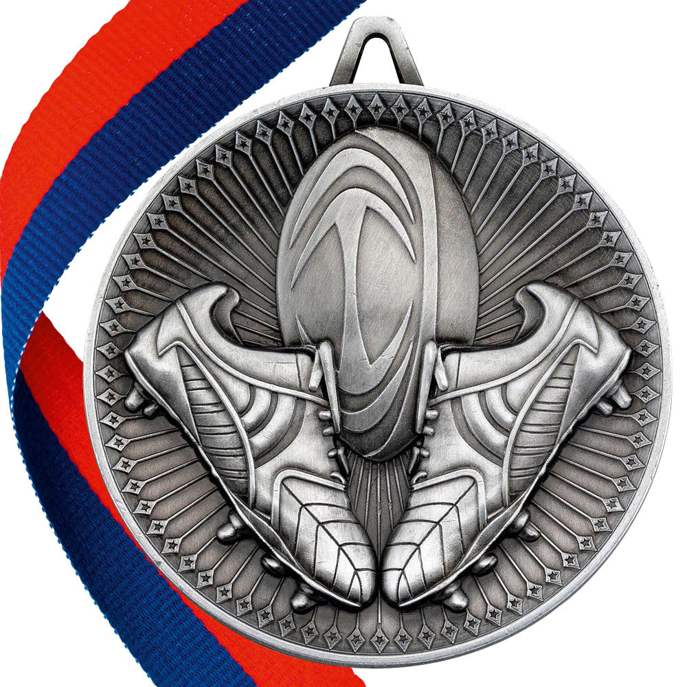 Rugby Antique Style 60mm Medal BW Trophies