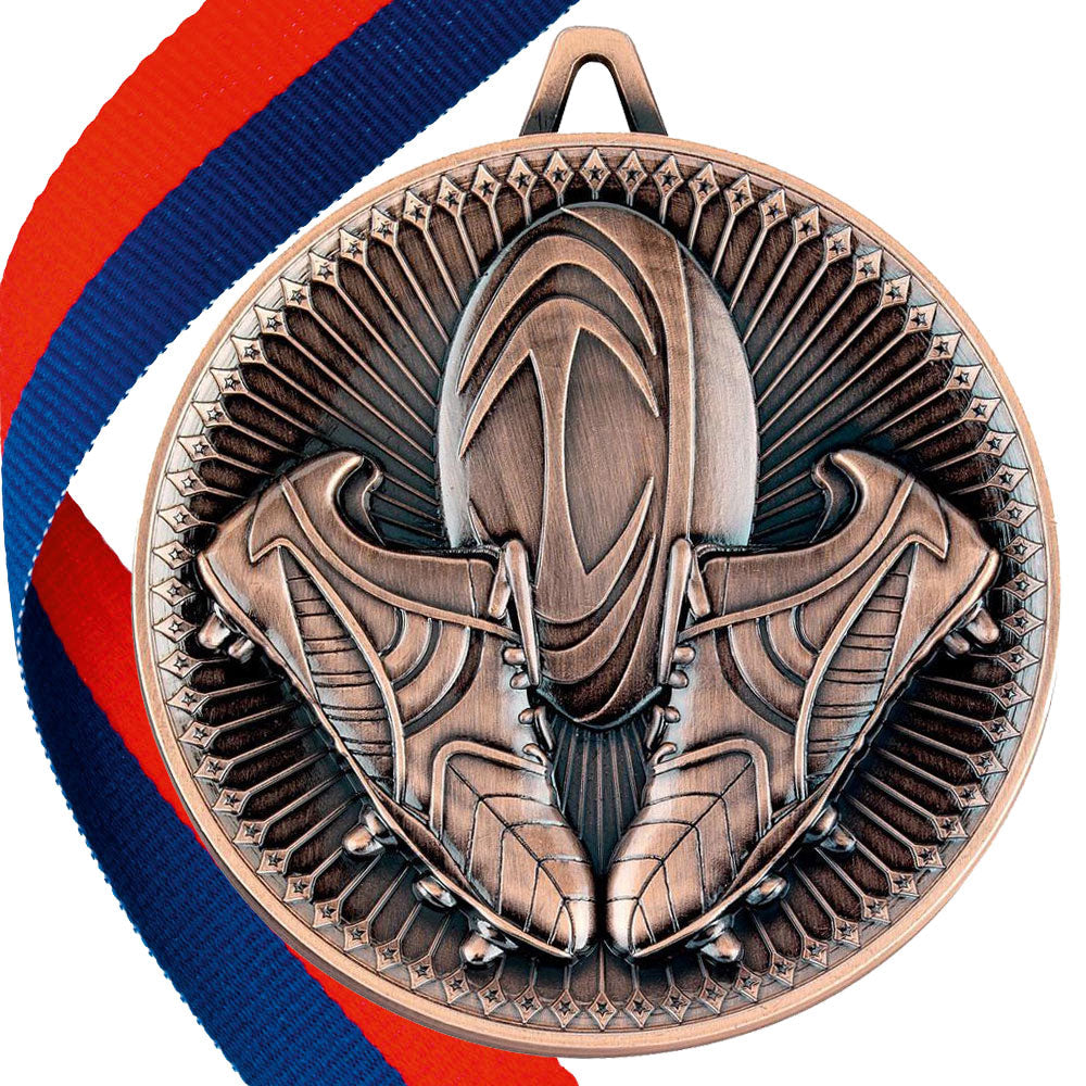 Rugby Antique Style 60mm Medal BW Trophies