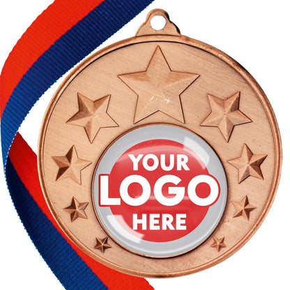 50mm Multi Star Medal on a Ribbon