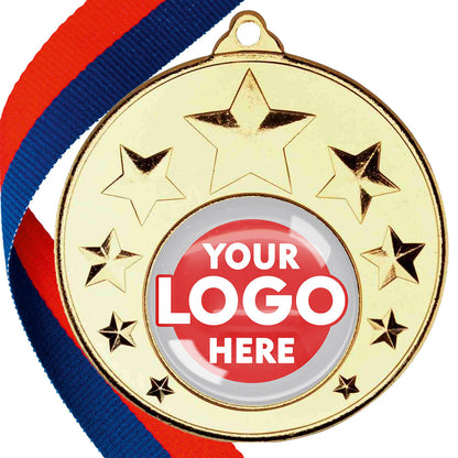 50mm Multi Star Medal on a Ribbon