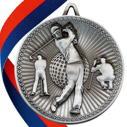 Golf Antique Style 60mm Medal