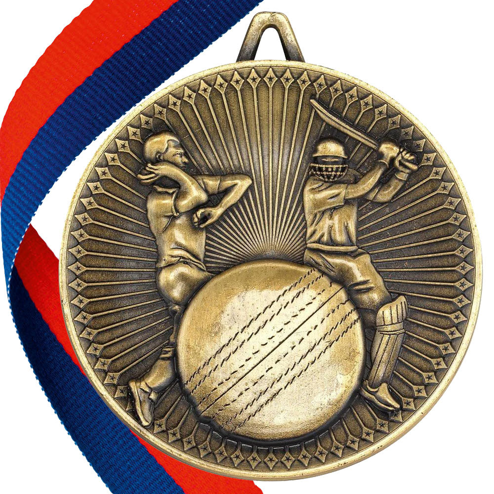 Cricket Antique 60mm Medal BW Trophies