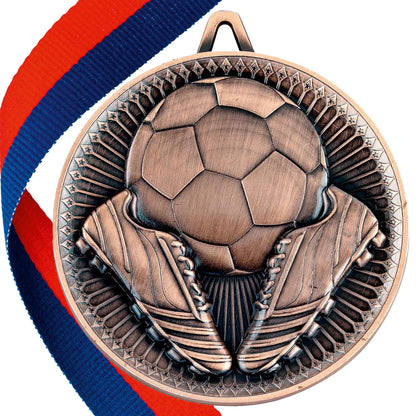 Football + Boots 60mm Medal
