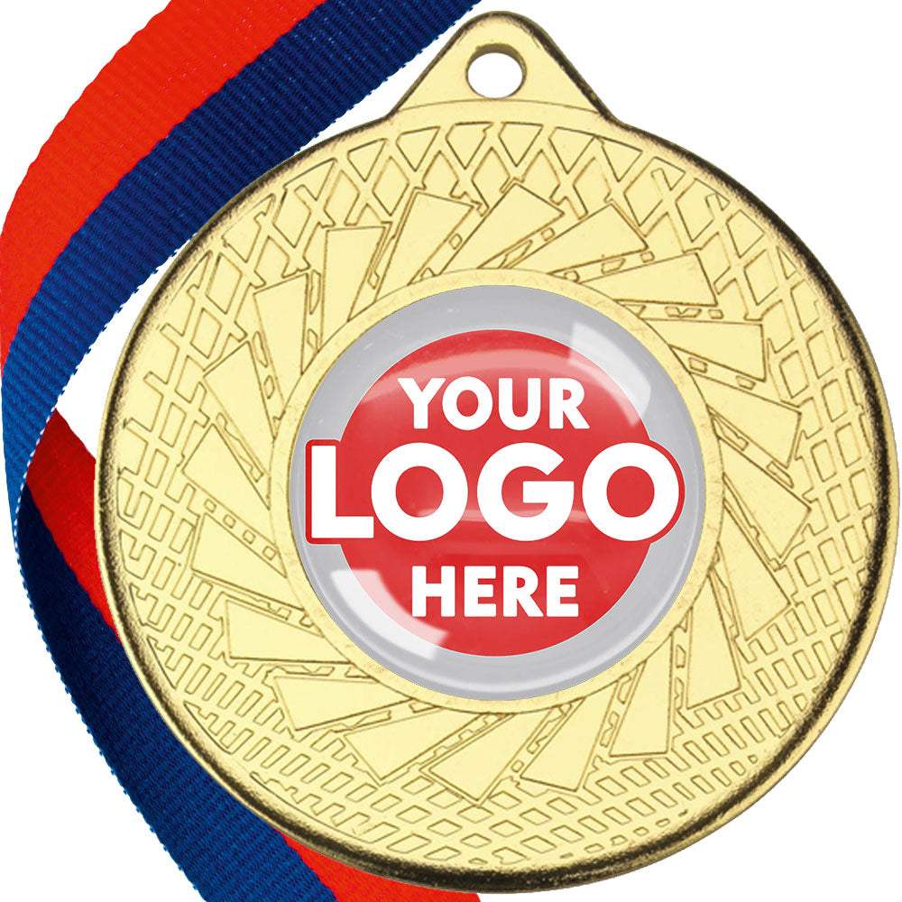 50mm Blade Design Wreath Medals on Ribbons