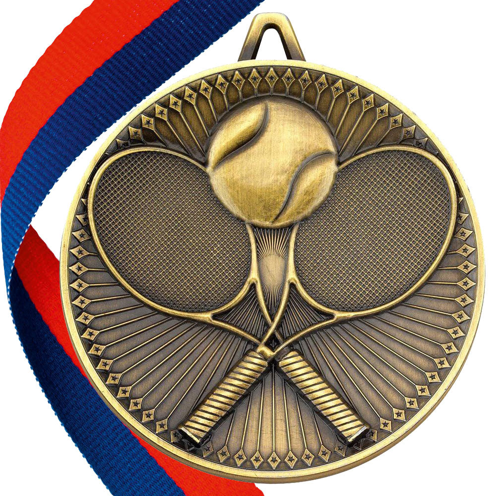 Tennis Antique 60mm Medal BW Trophies