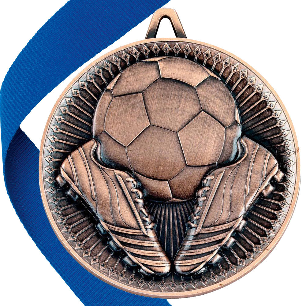 Football + Boots 60mm Medal