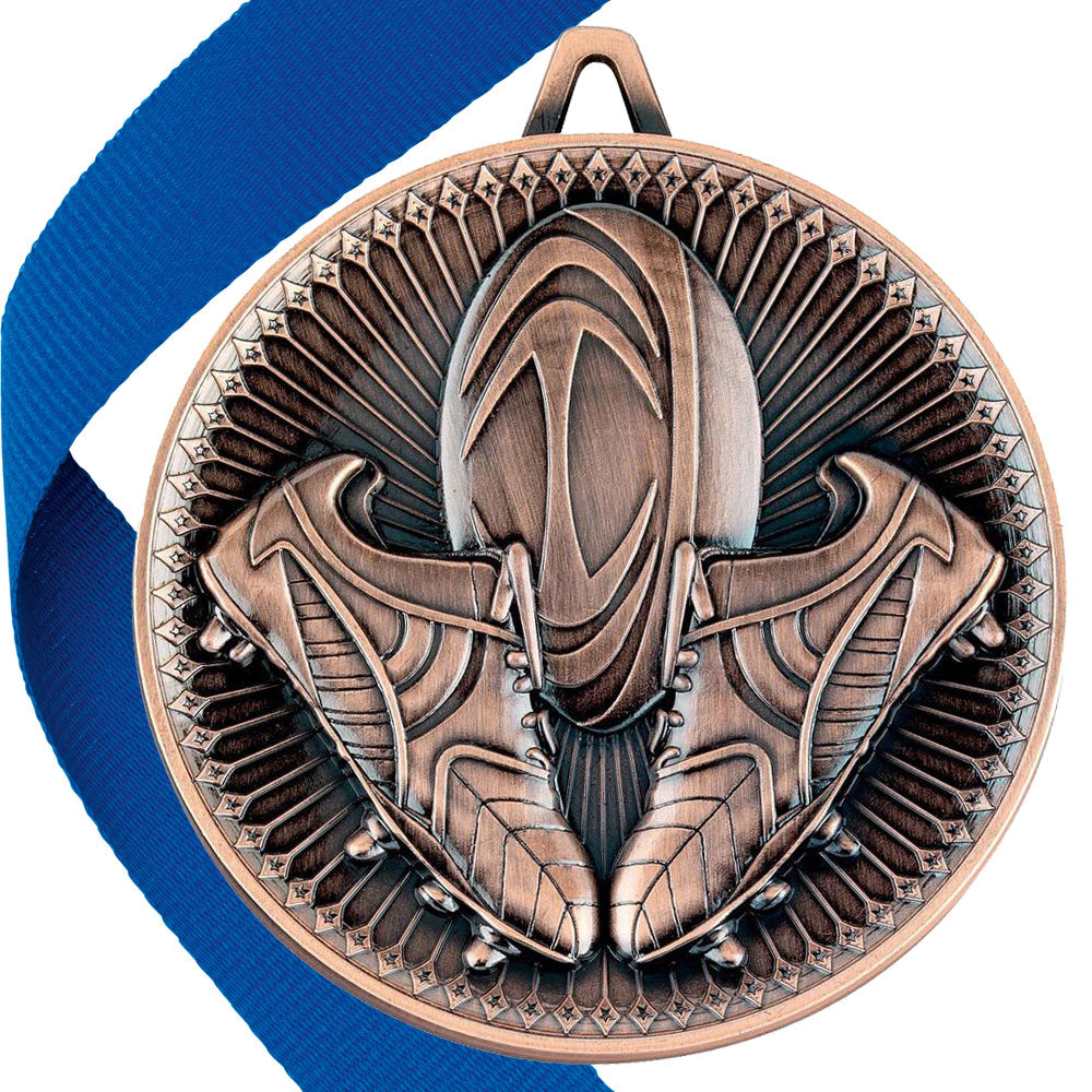 Rugby Antique Style 60mm Medal BW Trophies