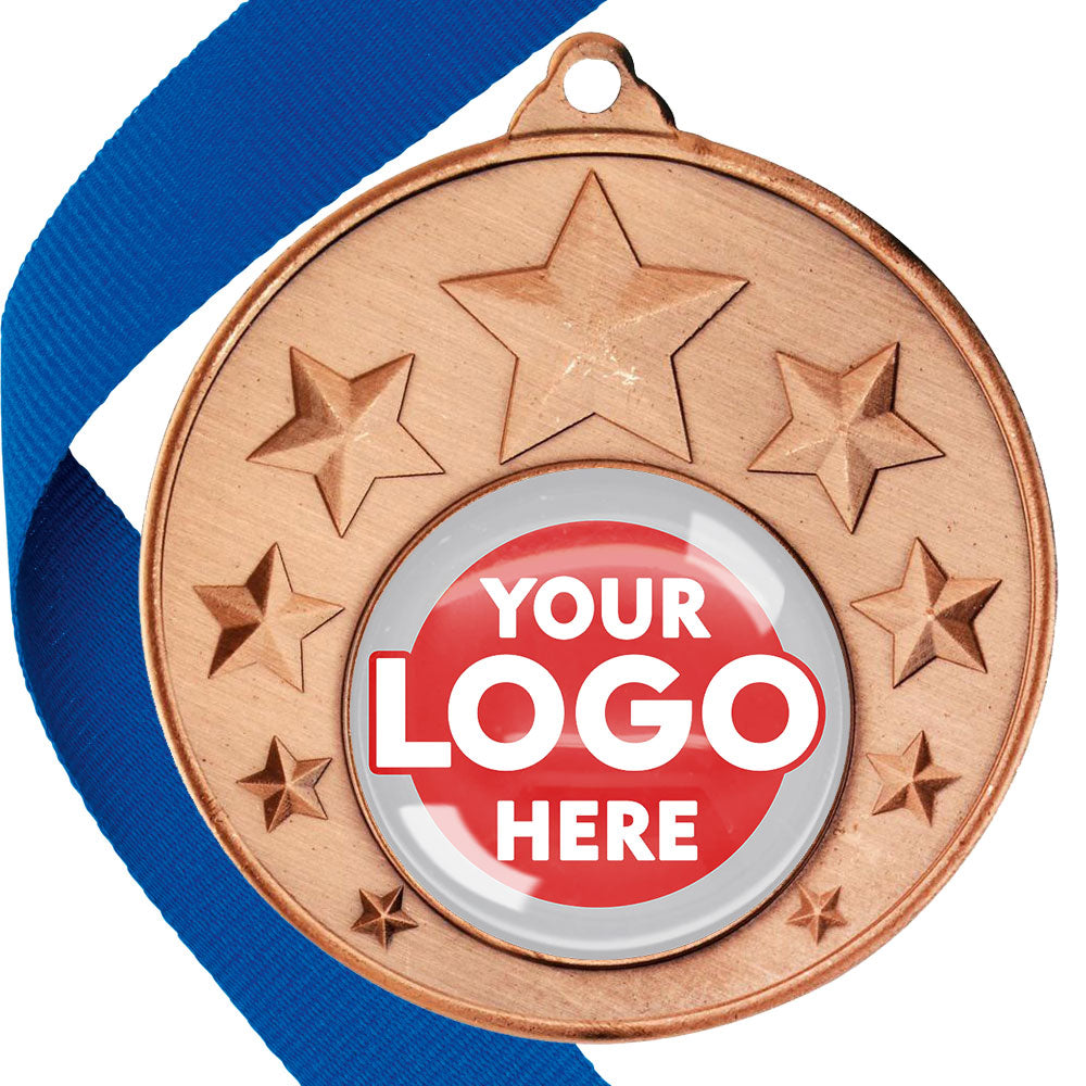 50mm Multi Star Medal on a Ribbon