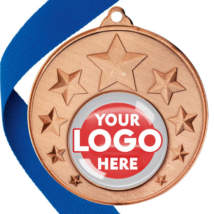 50mm Multi Star Medal on a Ribbon