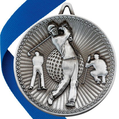 Golf Antique Style 60mm Medal