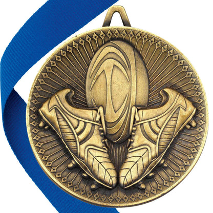 Rugby Antique Style 60mm Medal BW Trophies