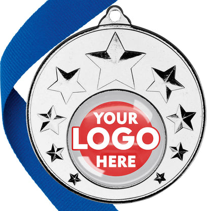 50mm Multi Star Medal on a Ribbon