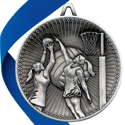 Netball Antique 60mm Medal
