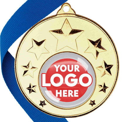 50mm Multi Star Medal on a Ribbon