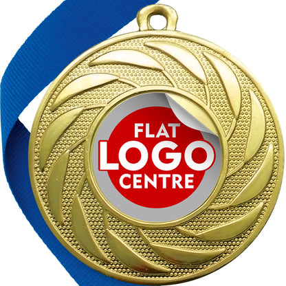 Spinner Design Medal flat centre - MINIMUM ORDER 100