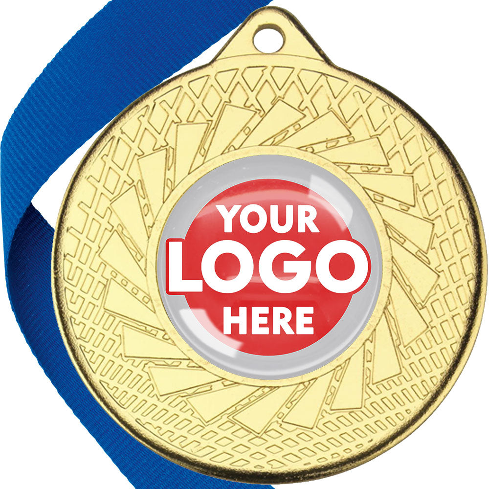 50mm Blade Design Wreath Medals on Ribbons