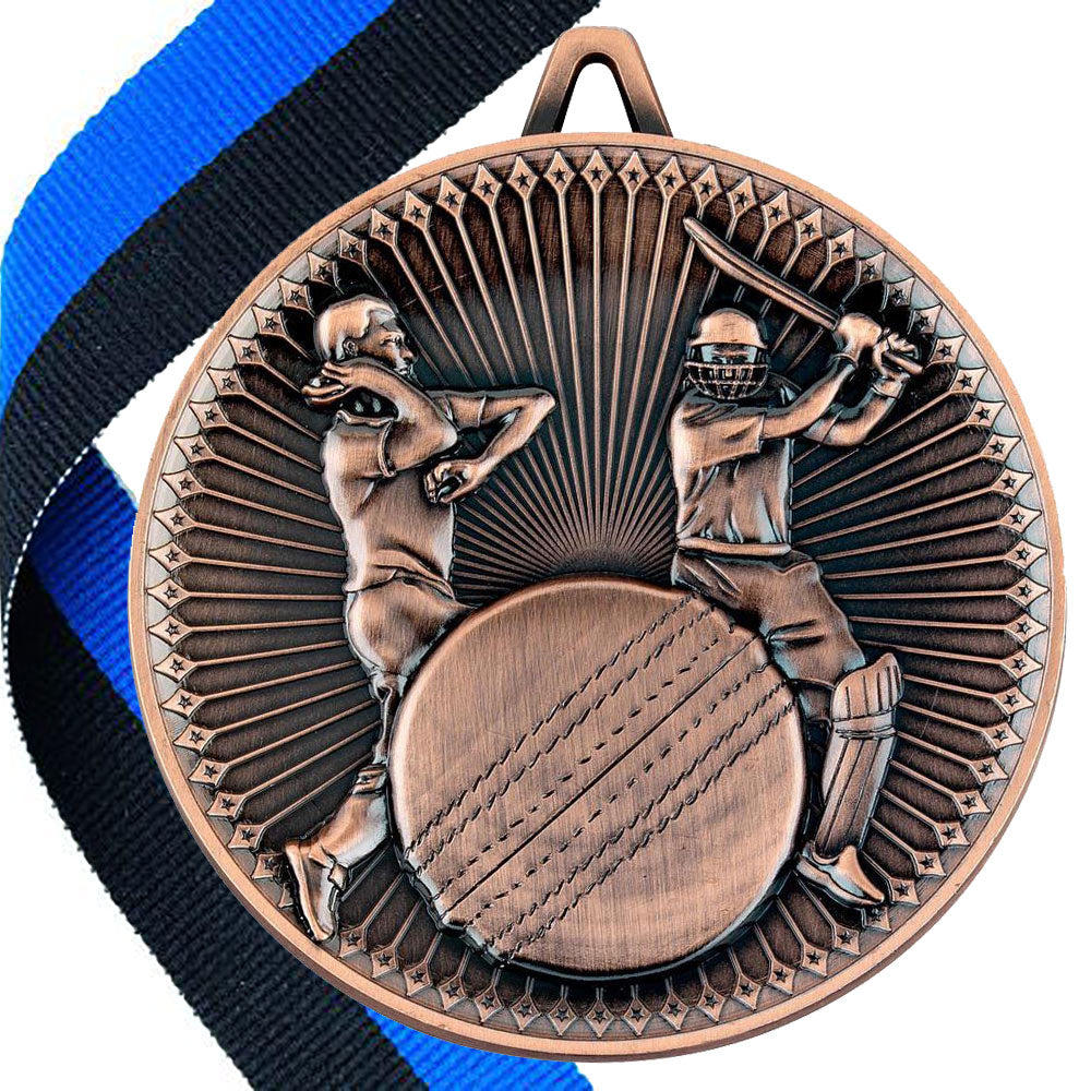 Cricket Antique 60mm Medal BW Trophies