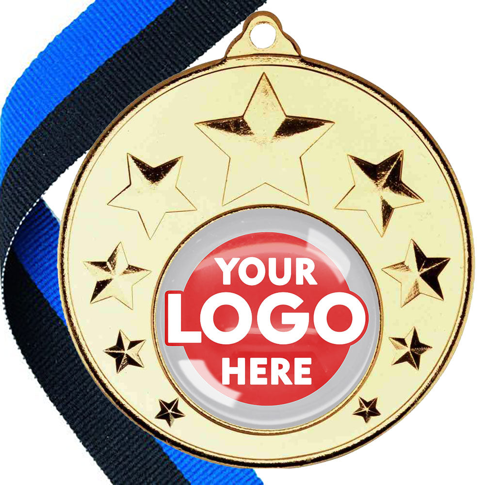 50mm Multi Star Medal on a Ribbon