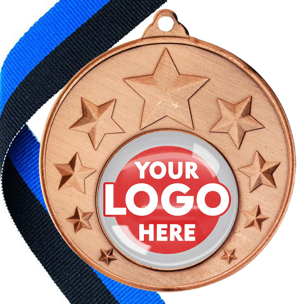 50mm Multi Star Medal on a Ribbon