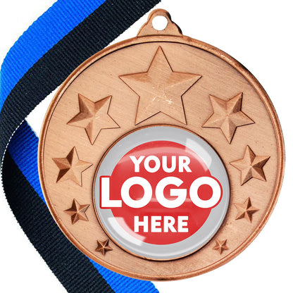 50mm Multi Star Medal on a Ribbon