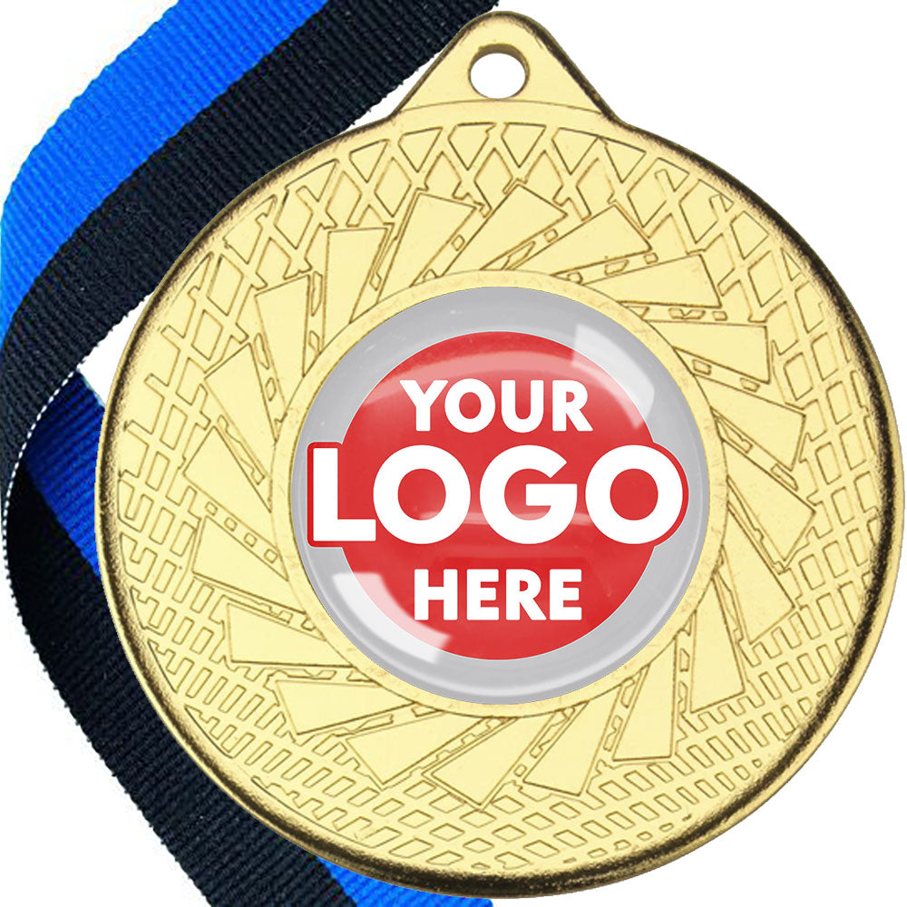 50mm Blade Design Wreath Medals on Ribbons