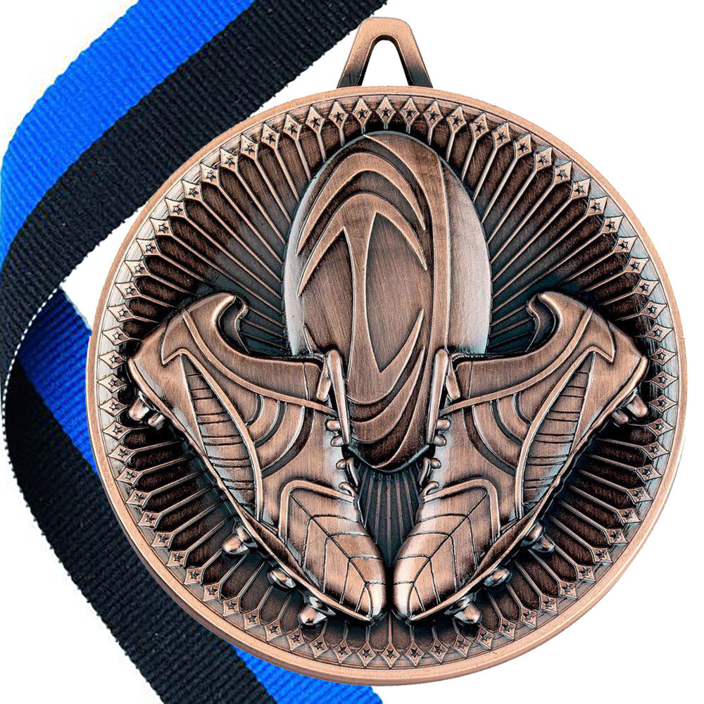 Rugby Antique Style 60mm Medal BW Trophies
