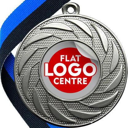 Spinner Design Medal flat centre - MINIMUM ORDER 100