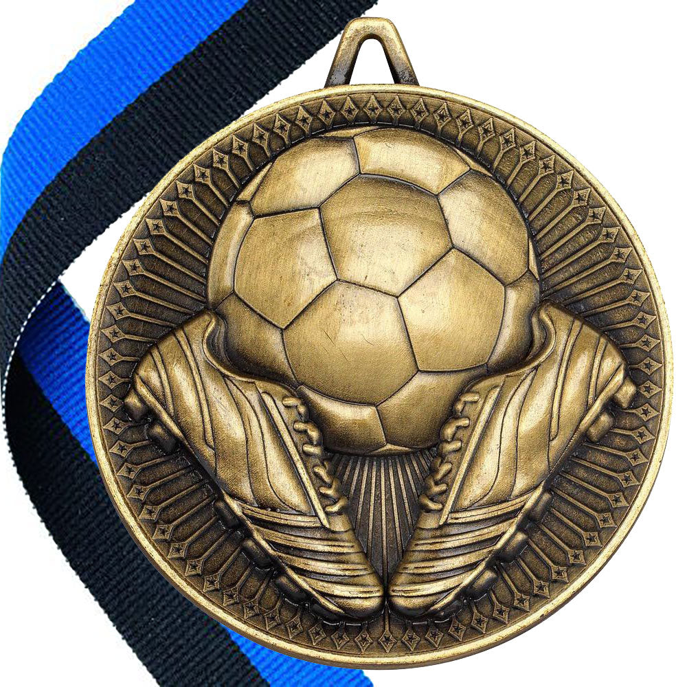 Football + Boots 60mm Medal