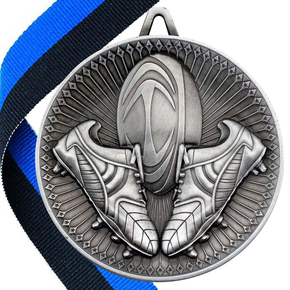 Rugby Antique Style 60mm Medal BW Trophies