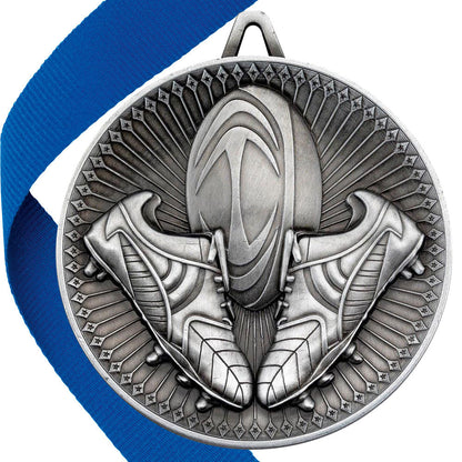 Rugby Antique Style 60mm Medal BW Trophies